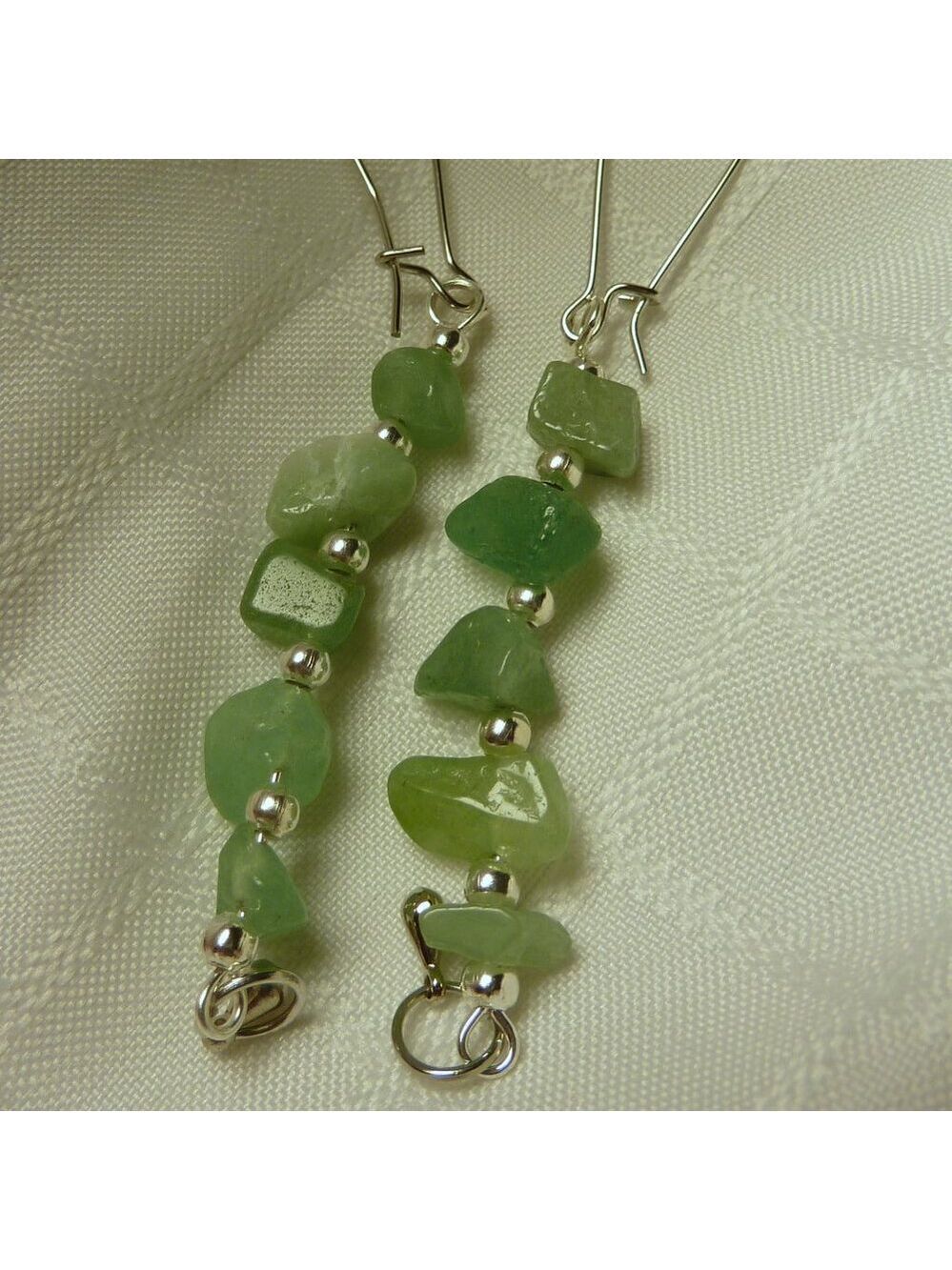 No1811 Handmade earrings with polished stones